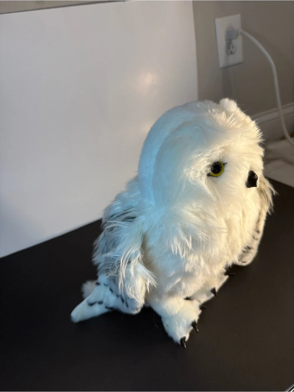 Plush White Owl Pet Toy with Yellow Eyes Harry Potters owl